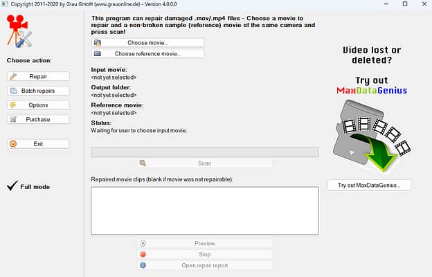 phần mềm sửa video bị lỗi không mở được