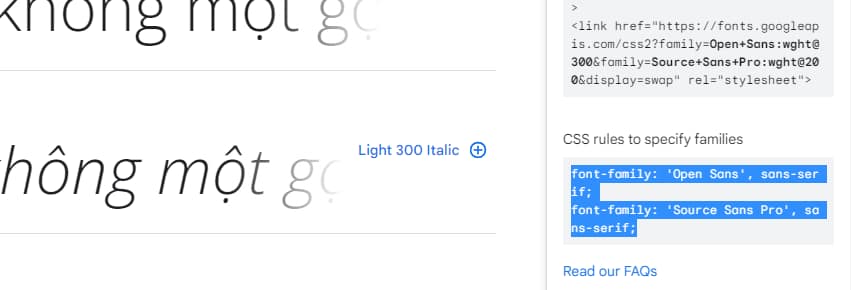 font chữ website