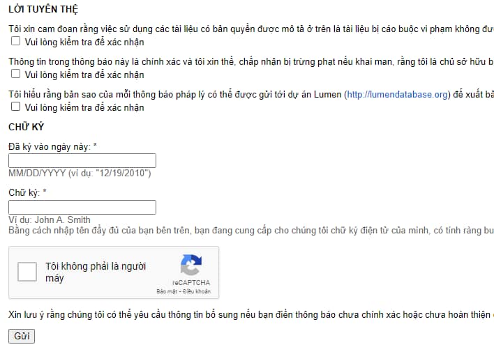 cách khai báo bài viết sao chép nội dung