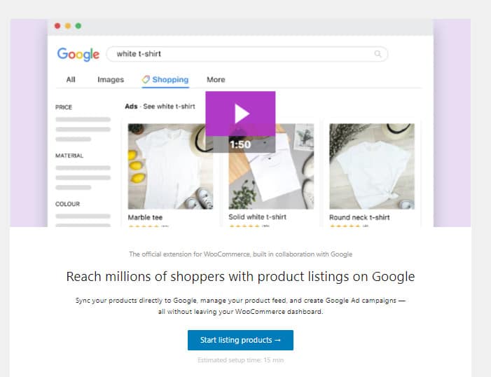 Cai dat google shopping