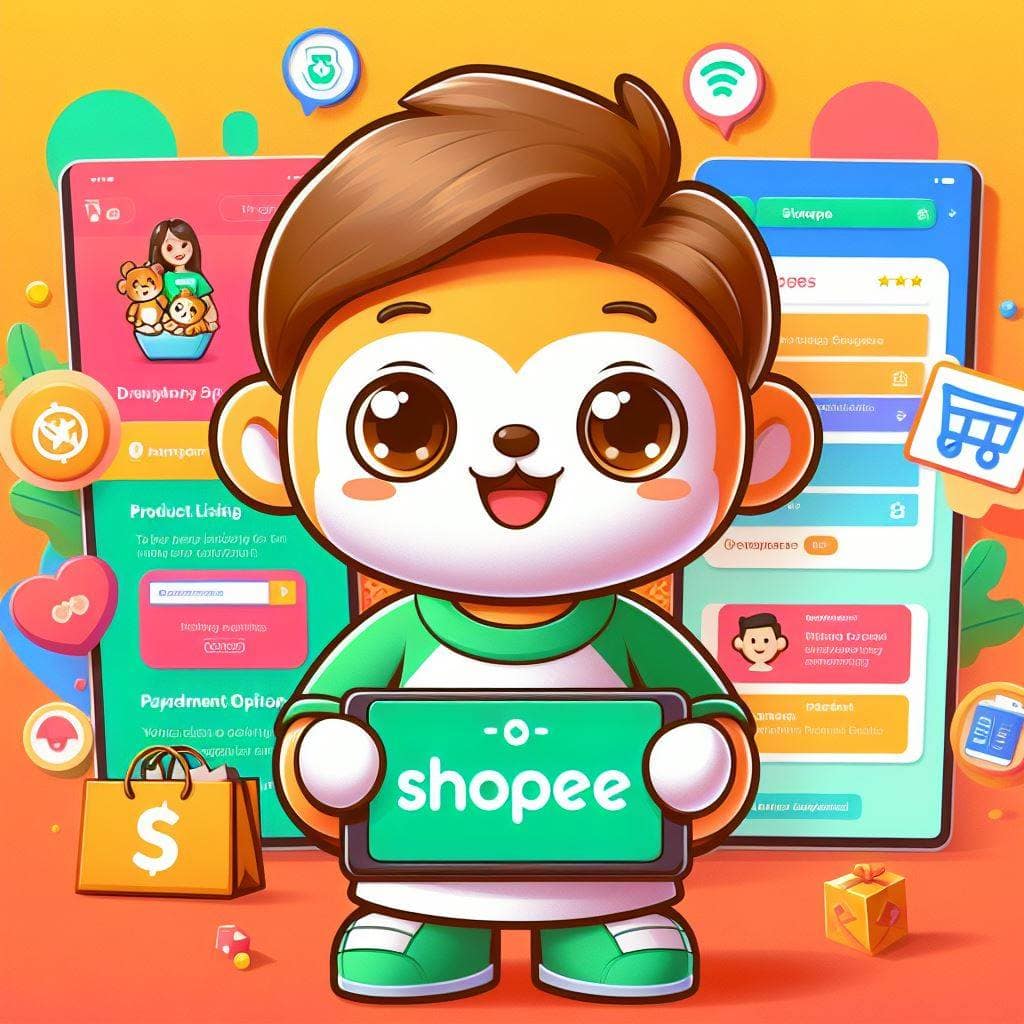 thiết kế gian hàng shopee